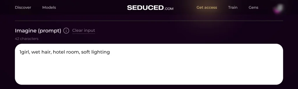Upscale Seduced.ai Images- Prompt field