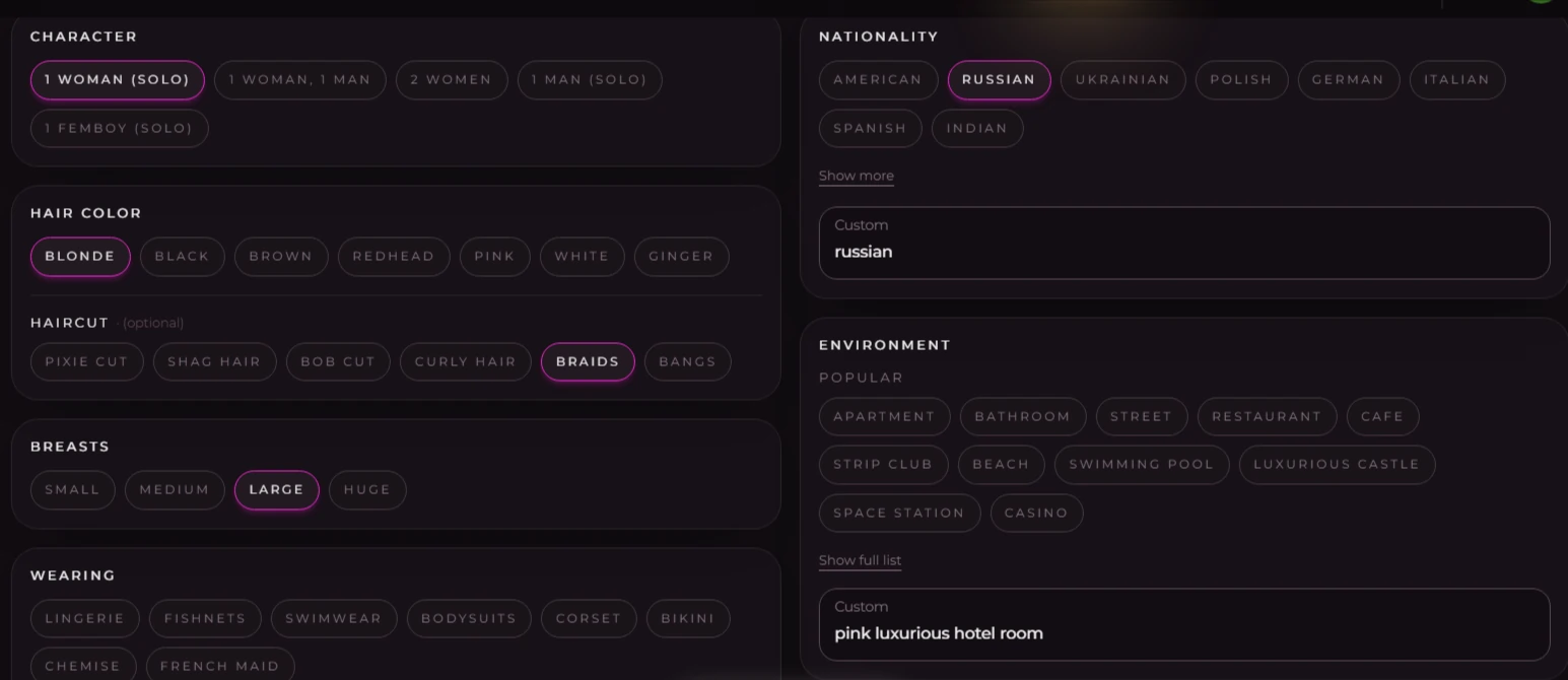 Build a Superhero Babe Custom Character with Seduced AI